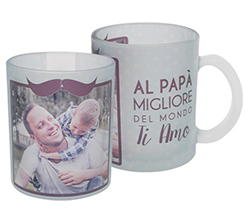Tazza vetro effetto ghiaccio miglior papà