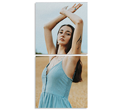 Tela divisa in pannelli verticale con foto ragazza