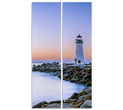 Tela in due pannelli rettangolari, composizione verticale