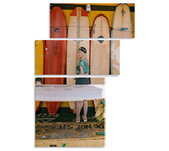 Composizione verticale con tre pannelli differenti