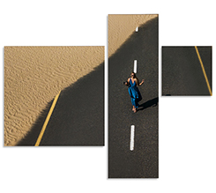 Composizione da tre pannelli diversi per le tue immagini