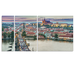 tele 3 pannelli nella disposizione crescente