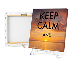 Il Keep calm per la grafica della tua tela light
