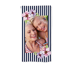 Telo Mare 70x140 con foto e grafica Blue bands