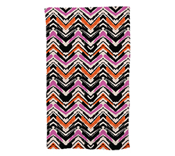 Telo large con grafica zig zag colorata