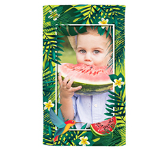 Telo mare con foto e grafica Bird and melon