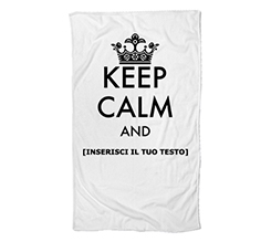 Telo mare con grafica Keep calm
