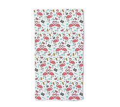 Telo mare con grafica fenicotteri