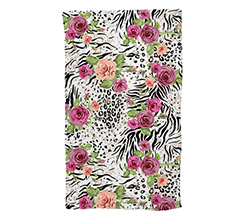 Telo mare personalizzato con grafica floreale