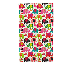 Telo mare 90x150 con grafica elefantini colorati