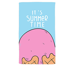 Telo mare Summer con grafica gelato