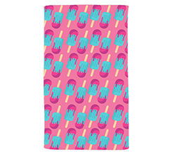 Telo mare in spugna con grafica ghiaccioli colorati