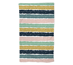 Telo mare large con bande colorate