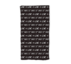 Telo mare in spugna con grafica love