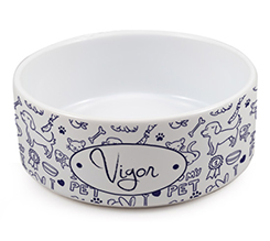 Ciotola per cani personalizzata con grafica I love my pet