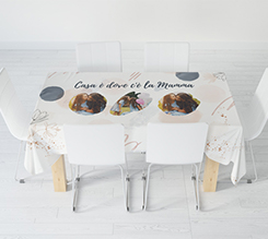 Tovaglia festa della mamma con foto e dedica