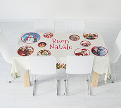 Tovaglia personalizzata con grafica Buon Natale