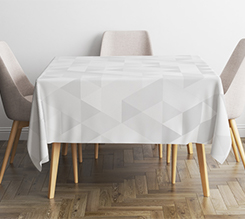 Tovaglia quadrata con grafica geometrica