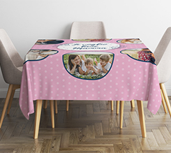 Tovaglia quadrata con grafica ti voglio bene mamma