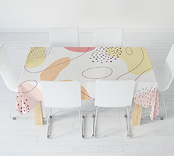 Tovaglia rettangolare con grafica astratta