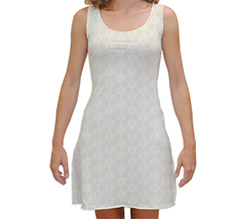 Vestito smanicato taglia M con fantasia geometrica esagoni