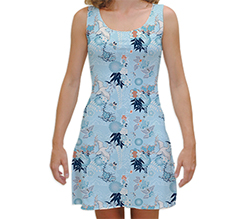 Vestito smanicato taglia M con fantasia Giapponese