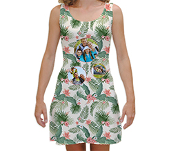 Vestito smanicato taglia M con fantasia collage 3 cerchi