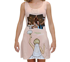 Vestito smanicato taglia M con foto e grafica Team Sposa
