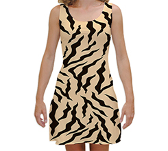 Vestito smanicato taglia M con grafica Tigrata