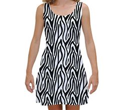 Vestito smanicato taglia M con grafica Zebrata