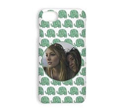 Cover iPhone 7 Stampa 3D Elefantini verdi