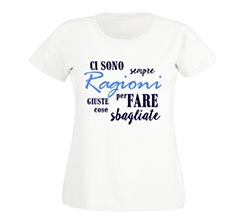 T-shirt donna in cotone Giusto o sbagliato