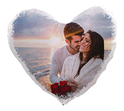 Cuscino cuore in Raso