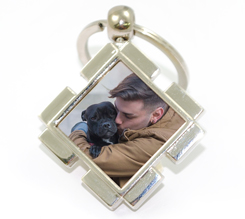 Portachiavi Rombo in Metallo