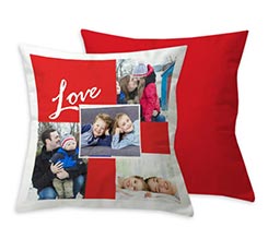 Cuscino in Poliestere Collage rosso