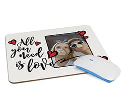 Tappetino Mouse in Legno Rettangolare Need love