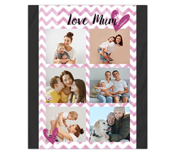 Coperta matrimoniale con grafica per festa della mamma