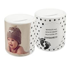 Salvadanaio Impronte nere