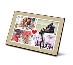 Orologio in legno Love collage