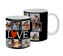 Tazza panoramica Lovely collage