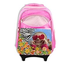Zaino trolley Zebrato con fiori