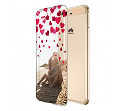 Cover trasparente Huawei P10 Glitter hearts