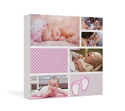 Foto Collage Sfondo Rosa