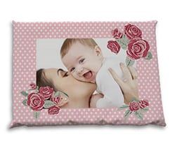 Foto su cuscino mare Rose con pois