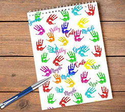 Block Notes A4 Spirale Impronte colorate