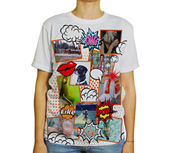 Maglietta Full Print Pop Art Collage