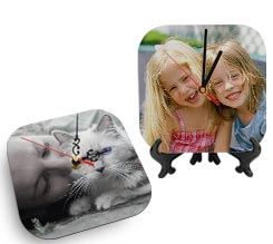 Orologio Quadrato in Legno con Bordi Arrotondati