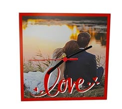 Orologio Quadrato in Vetro Love in frame