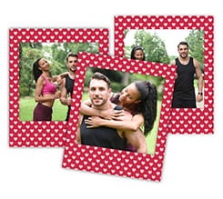 Polaroid Magnetiche Texture cuoricini