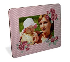 Fotopuzzle cornice rettangolare Rose con pois